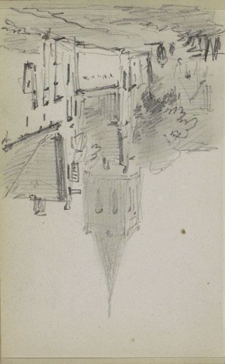 View of a Street with a Church Tower