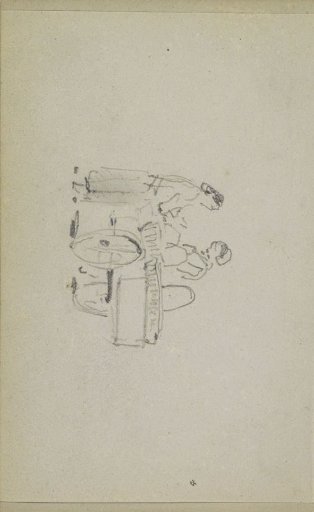 Two Figures with a Handcart