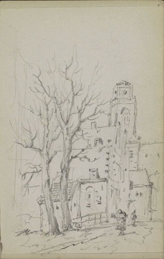 City view with a church