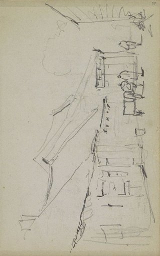 View of buildings and figures