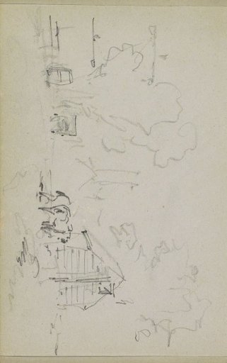 View of two animals near a building