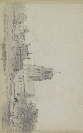City view with a church