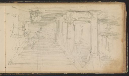 Nave and side aisles of a church
