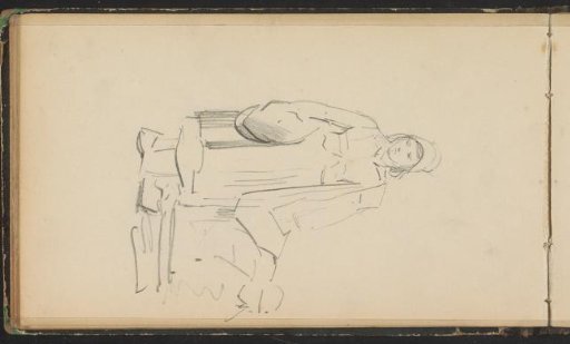 Standing woman with a cap on her head