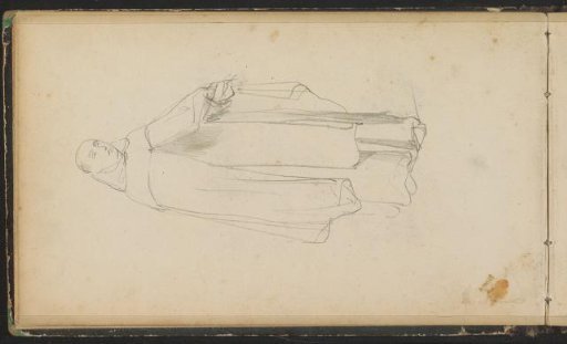 Monk with outstretched hand