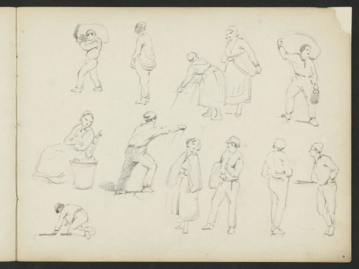 Figures in various poses