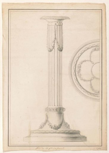 Design drawing of a candelabrum