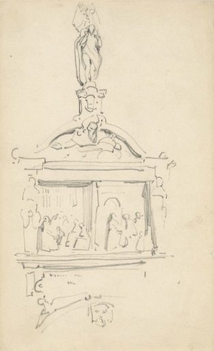 Design study of ornamental sculpture on a hospital