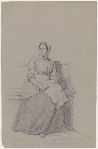 Figure study of a seated woman