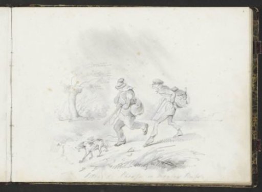 Two hunters returning from the hunt