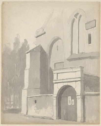 View of an entrance gate of a church
