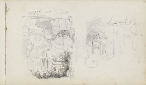 House and a Horse-Drawn Carriage on a Road