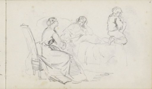 Woman paying a sick call