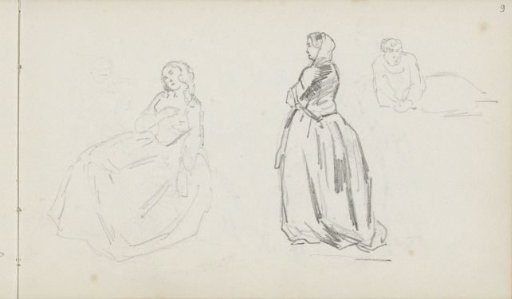 Seated, Standing, and Reclining Woman