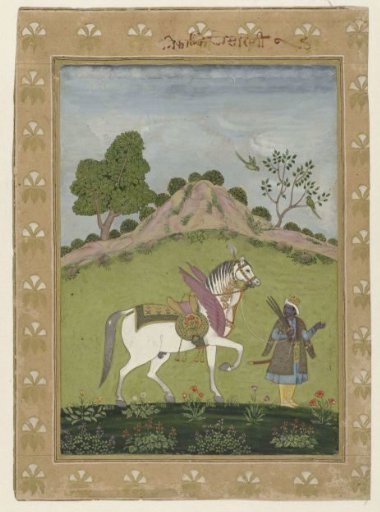 Kalki with his white horse Devadatta
