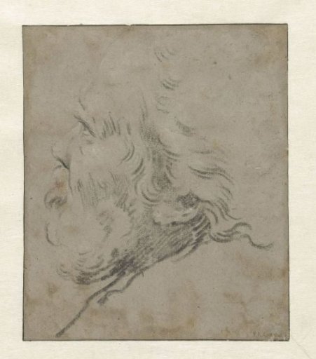 Head of an Old Man, in Profile to the Left