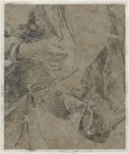 Drapery study and a hand