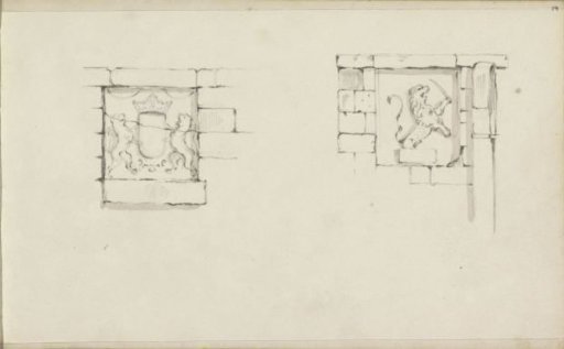 Two studies of the coat of arms of the Netherlands