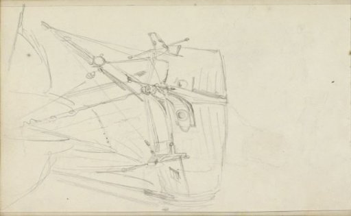 Sailing ship with a figurehead