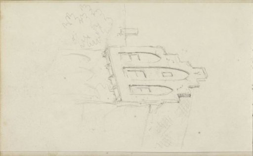 Building with a stepped gable