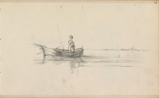 Rowboat with Crew on Open Water