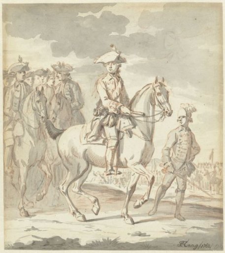 The Young Prince William V on Horseback, with Retinue