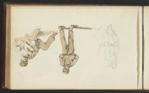 Two Figure Studies and an Arch Structure