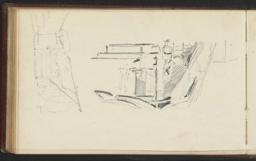 Figures at a Market Stall or Tent