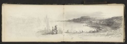 Bend in a river, presumably the Rhine near Oosterbeek
