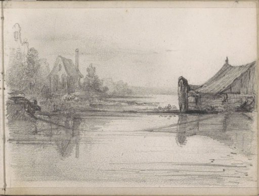 Houses on a calm river