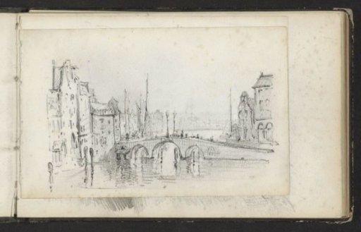 City view with a bridge over a river