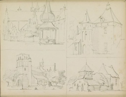 Study sheet with buildings