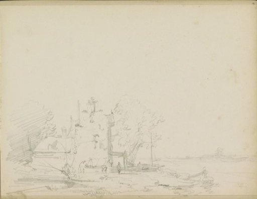 View of a building by the water