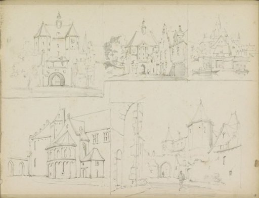 Study sheet with buildings and city views