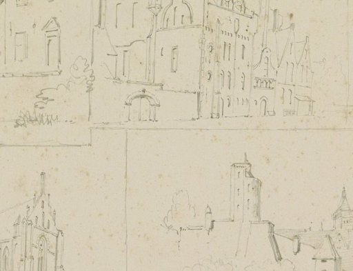 Study sheet with buildings
