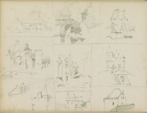 Study sheet with buildings