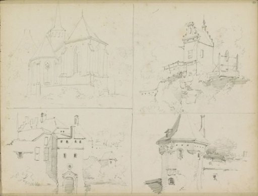 Study sheet with buildings