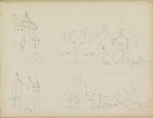 Study sheet with buildings and city views