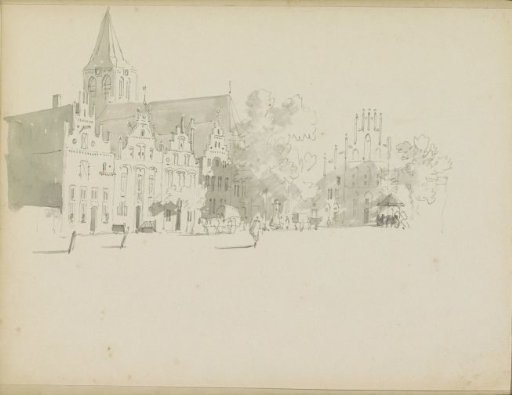 City view with a church
