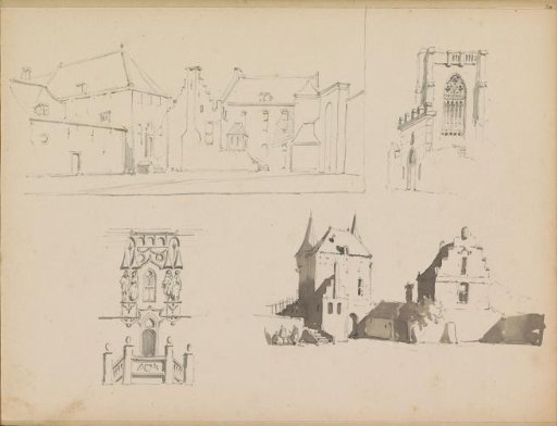 Study sheet with buildings and a city view