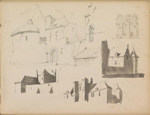 Study sheet with buildings