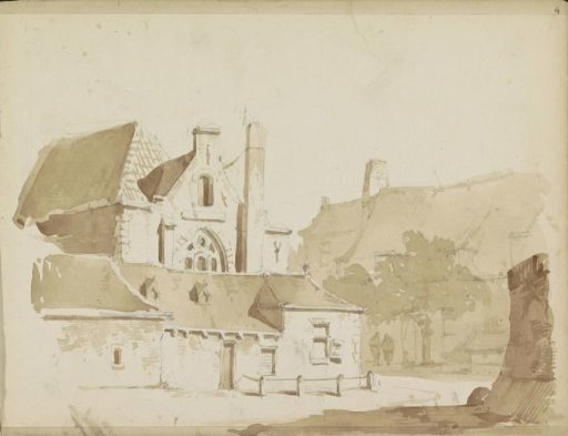 City view with a church