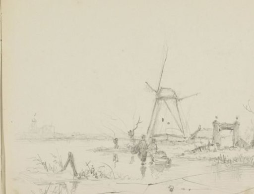 Winter Landscape with a Windmill