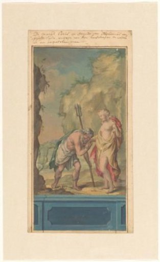 Design for a wall painting with Neptune and Coronis