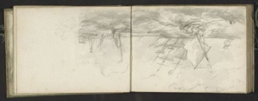 Sailing ships on a stormy sea