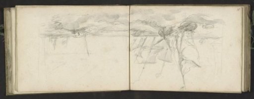 Sailing ships on a stormy sea
