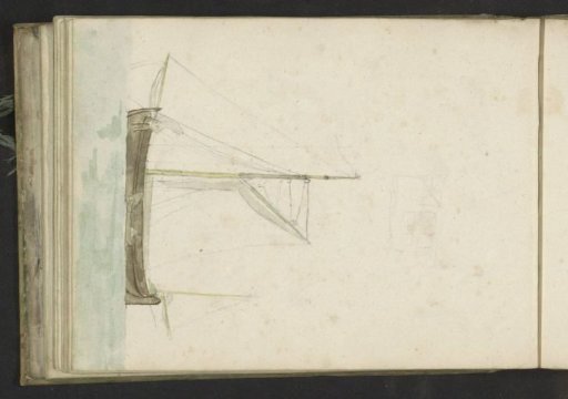 Sailing ship on calm water