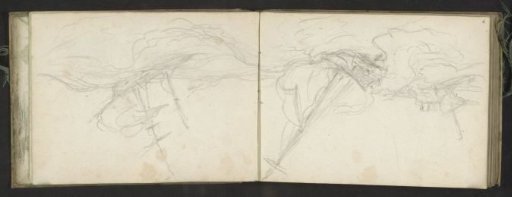 Three sailing ships on a stormy sea