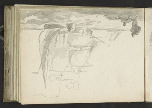 Sailing ships off a coast