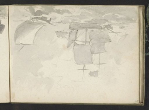 Sailing ships on a stormy sea